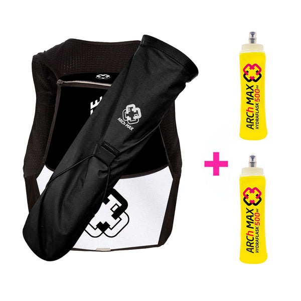 INFINITE TRAILS 2023 Black | aR Bergziegen HD + 2 Hydraflask de 500ml + Quiverbag