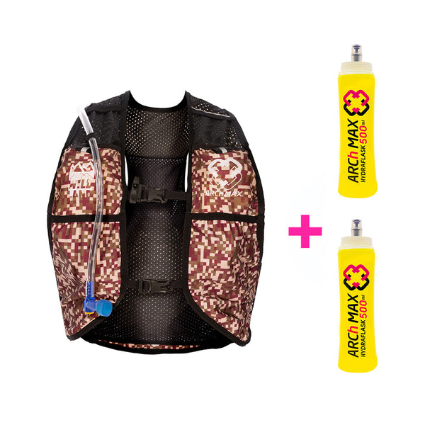 Gravel Cycling Hydration Vest + 2 Hydraflask of 500ml