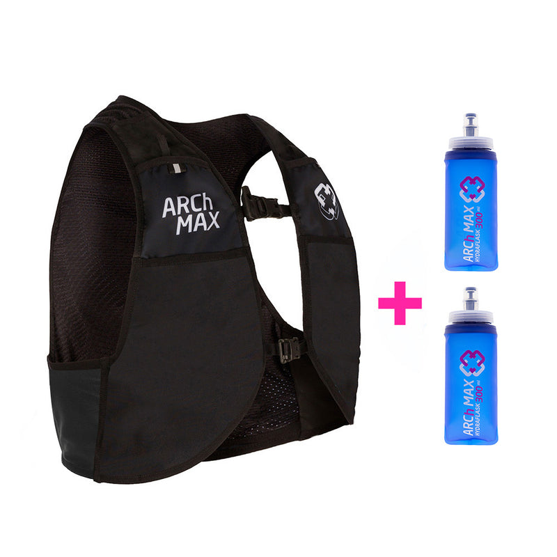HV-2.5 Negro Unisexe + 2 Hydraflask de 300ml