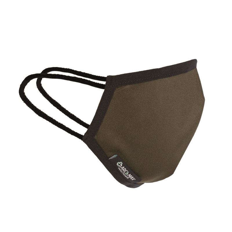 Eco Mask Adultes - Kaki - 50 Lavages - Spécification Européenne CWA 17553:2020