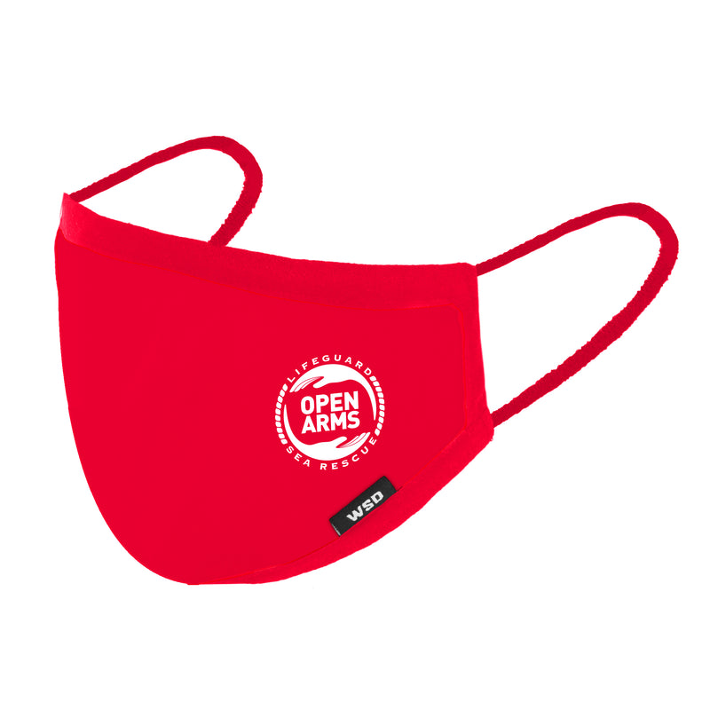 Eco Mask Open Arms Infantil - Red - 50 Lavados - European Specification CWA 17553:2020